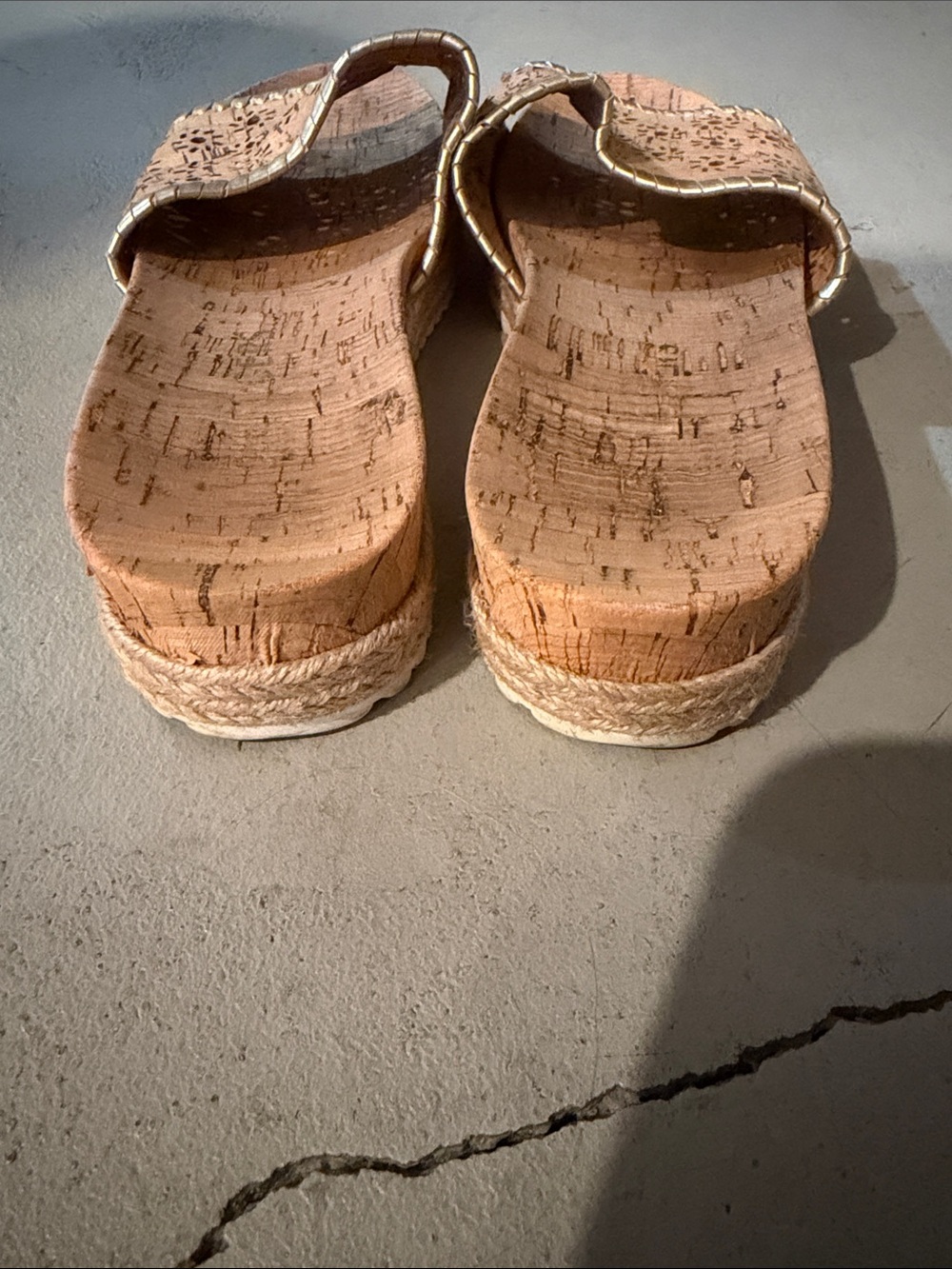 Jack Rogers Cork Perforated Slide Sandals Size 8 - Picture 5 of 8